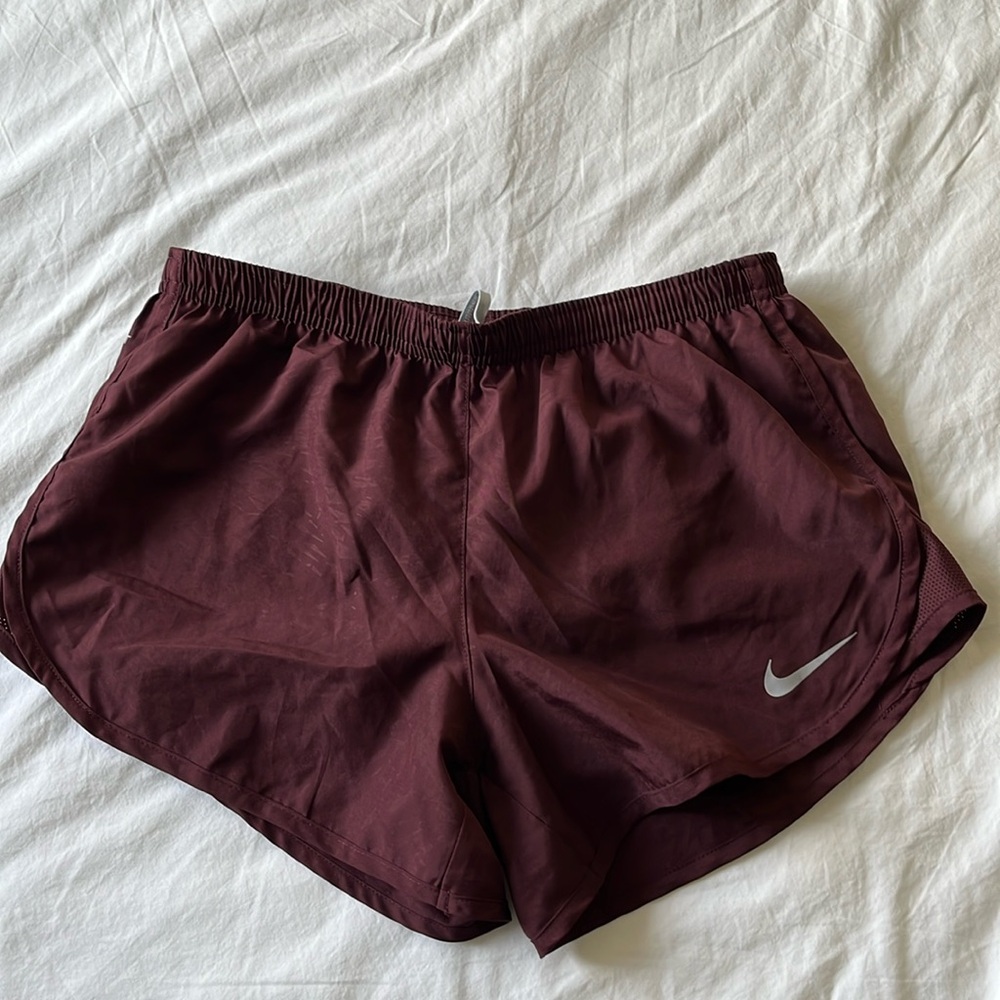 Women’s Burgendy Nike DriFit Running Short
